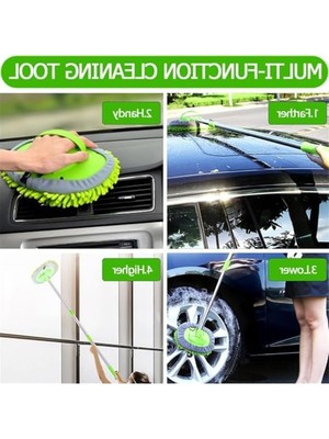 Frefly Store Uzun Saplı Mikrofiber Araba Yıkama Fırçası, Çiziksiz Temizlik Için