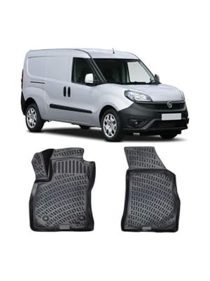 Frefly Store Fiat Doblo Panelvan (2 Parça) 2015 Sonrası Ile Uyumlu 3D Havuzlu Paspas Siyah