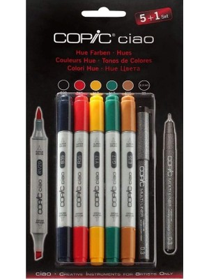 1001 Ciao Multiliner-Marker, Renk Tonları, 5 Adet