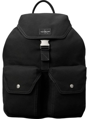 1001 Workwear Flap Backpack 43 Erkek Sırt Çantası, Siyah, Tek Beden
