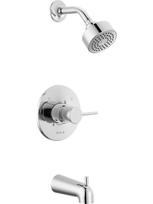 1001 Faucet Modern Tek Kulplu Krom Küvet ve Duş Trim Kiti, Tek Püskürtmeli Dokunmatik Temiz Duş Baş