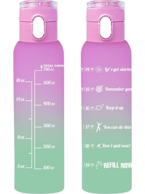1001 161407-844 Askılı Desenli Opak Desenli Matara 750 ml