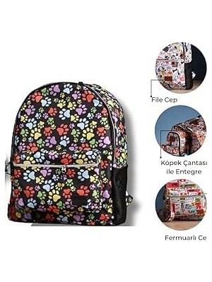 1001 Design, Sırt Çantası – Laptop Bölmeli, Su Geçirmez Ön Cepli, 15" Uyumu, Termos Bölmeli, Aya