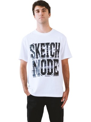 1001 Sketch Mode Oversize Erkek Tişört – Unisex -%100 Pamuk Minimal Streetwear Tshirt – Rahat Kalı