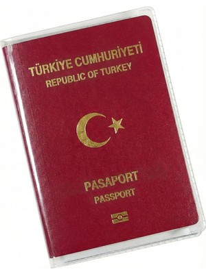 1001 Pvc Transparan Pasaport Kaplama Koruma Kılıfı Şeffaf