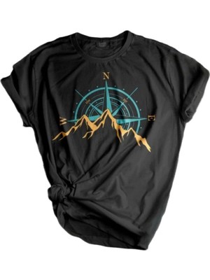 1001 Store Unisex Baskılı Tişört Outdoor Normal Kalıp T-Shirt