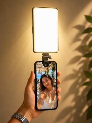 1001 Mobil Telefon Dolgu Işığı LED Fill Light 10W 4000MAH Type-C Şarjlı 3000-6500K Ayarlanabilir Pa