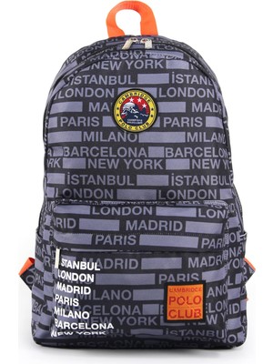 1001 Cambrıdge Polo CLUBCPO4029 Unisex Yetişkin Sırt Çantası, Siyah, Standart