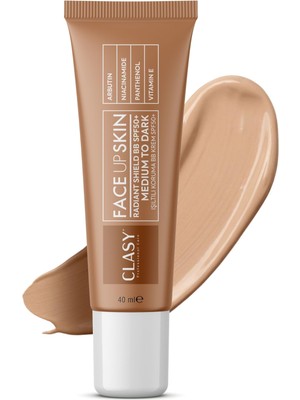 1001 Clasy Care Face Up Skin Radiant Shield Bb Krem SPF30 – Medium To Dark – Leke Karşıtı Bb Krem