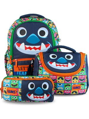 1001 Monster Erkek Çocuk Çanta Seti