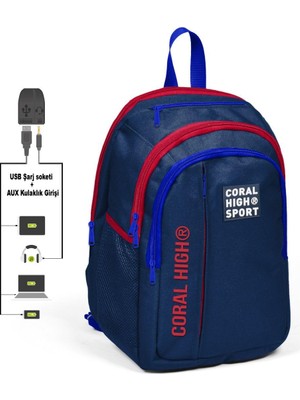 1001 Sport Sırt Çantası (Usb ve Aux Soketli)