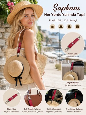 1001 Hakiki Deri Pratik Şapka & Aksesuar Askı Klipsi, Taşınabilir El Çantası, Şapka Klipsi, Manyet