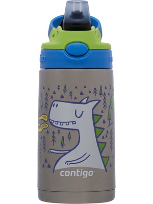 1001 Gizmo Flip Dragon Çelik Çocuk Suluğu 380 Ml, Mavi
