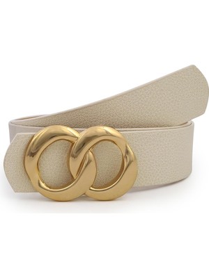 1001 Sonsuzluk Gold Tokalı Kadın Kemer 3.5 cm