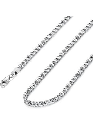 1001 Aee® Erkek Paslanmaz Çelik Kolye Küp Snake Iç Içe Kadın Kolye 65CM-3MM