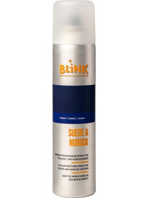 1001 Blink Süet ve Nubuk Deriler Için Renk Canlandırıcı Boya, Bakım Spreyi, 250ML, (Lacivert)