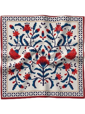 1001 Kırmızı Motif Desenli Fular, Kırmızı