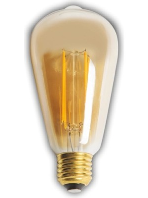 Uravas Store 1 Adet Cata Ct 4350 LED Rustik Ampul 4W Amber Işık E27 Duy