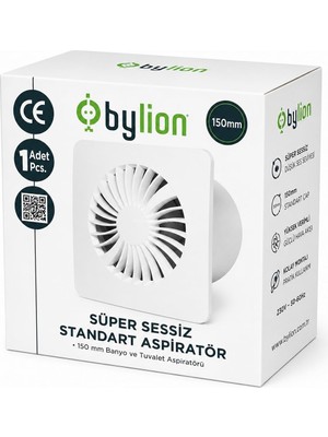 1001 Süper Sessiz Banyo Aspiratörü, 40 Db, 30 W Düşük Enerji Tüketimi, 280 M3/h Hava Debili, 230 V