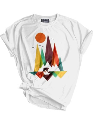 1001 Store Unisex Baskılı Tişört Outdoor Normal Kalıp T-Shirt
