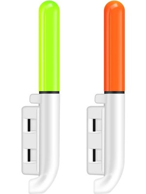 1001 2 Adet Şarjlı LED Kamış Olta Ucu Işığı Su Geçirmez USB Evrensel Uyumlu Gece Balıkçılığ
