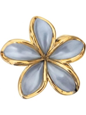 1001 Lotus Saç Tokası – Büyük Boy 8 Cm, Tekli Saç Tokası, Lotus Çiçeği Tasarımı (Gri)