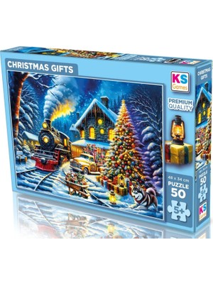 1001 50 Parça Yılbaşı Hediyeleri Çocuk Puzzle - Kız ve Erkek Çocuk - 5 Yaş Üzeri - 48 x 34 cm -