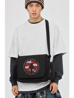 Fuddy Moda Unisex Itachi Anime Baskılı Postacı Çantası