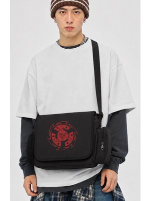 Fuddy Moda Unisex Naruto Eyes Anime Baskılı Postacı Çantası