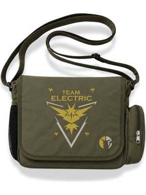 Fuddy Moda Unisex Team Electric Pokemon Baskılı Postacı Çantası