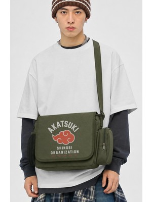 Fuddy Moda Unisex Akatsuki Anime Baskılı Postacı Çantası