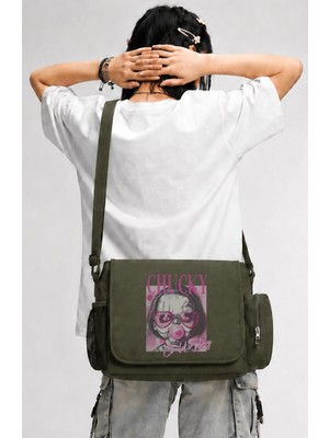 Fuddy Moda Unisex Chucky Childs Play Baskılı Postacı Çantası