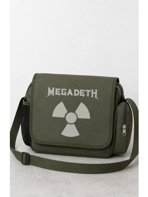 Fuddy Moda Unisex Megadeth Baskılı Rock Band Temalı Postacı Çantası