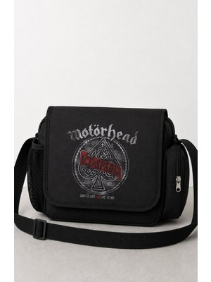Fuddy Moda Unisex Motörhead Ace Of Spades Baskılı Rock Band Temalı Postacı Çantası