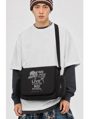 Fuddy Moda Unisex Portgas D. Ace One Piece Anime Baskılı Postacı Çantası