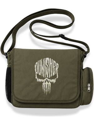 Fuddy Moda Unisex The Punisher Baskılı Postacı Çantası
