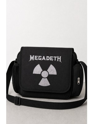 Fuddy Moda Unisex Megadeth Baskılı Rock Band Temalı Postacı Çantası