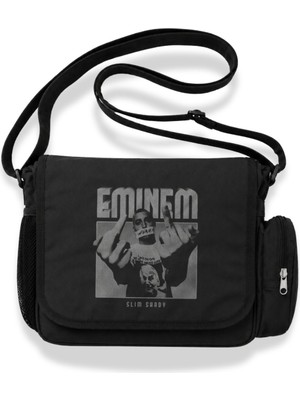 Fuddy Moda Unisex Eminem Slim Shady Baskılı Postacı Çantası