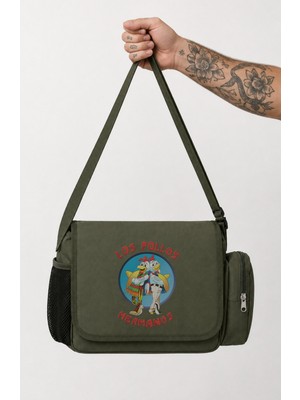 Fuddy Moda Unisex Breaking Bad Los Pollos Hermanos Baskılı Postacı Çantası