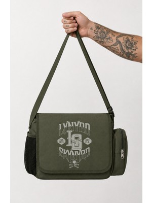 Fuddy Moda Unisex Rock Band Lynyrd Skynyrd Est 1973 Baskılı Postacı Çantası