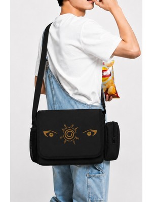 Fuddy Moda Unisex Naruto Sage Mode Eyes Anime Baskılı Postacı Çantası