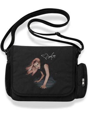 Fuddy Moda Unisex Lady Gaga Baskılı Postacı Çantası