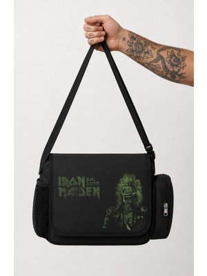 Fuddy Moda Unisex Rock Band Iron Maiden Est 1975 Baskılı Postacı Çantası