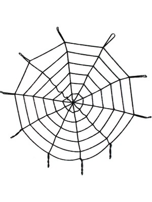 Ronanna Buğz Halloween Cadılar Bayramı Örümcek Ağ Dekor Siyah 1.5 Metre BX40