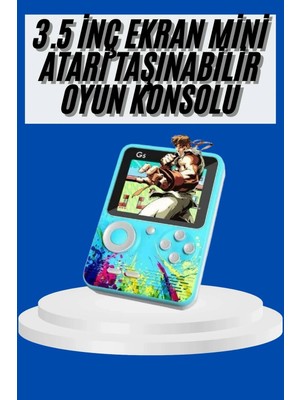 Ronanna Buğz Çocuklara Özel 4K Hd Retro Oyun Konsol El Atari Taşınabilir 500 Oyunlu