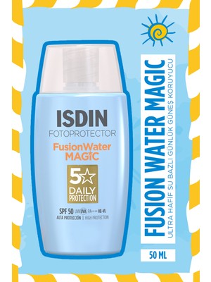 Isdin Fotoprotector Fusion Water Magic SPF50 50ML | Su Bazlı Yüz Güneş Kremi