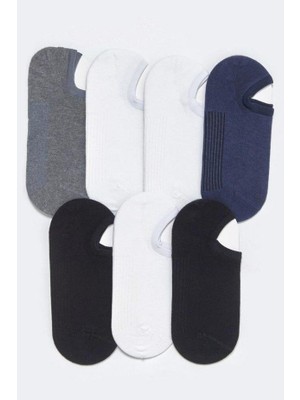 Bony Socks Unisex 7'li Paket Sneakers Patik Çorap Siyah / Beyaz / Lacivert / Antrasit
