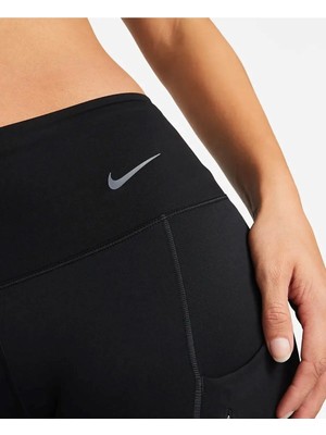 Nike Go Firm-Support Mid-Rise Cropped Training Yüksek Belli Toparlayıcı Siyah Kadın Tayt DQ5908-010