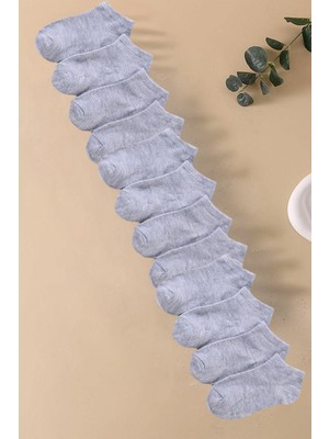 Bony Socks Gri Renkli Basic 12'li Step Çorap