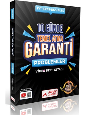 Paraf Yayınları 10 Günde Temel Atma Garanti Problemler Video Ders